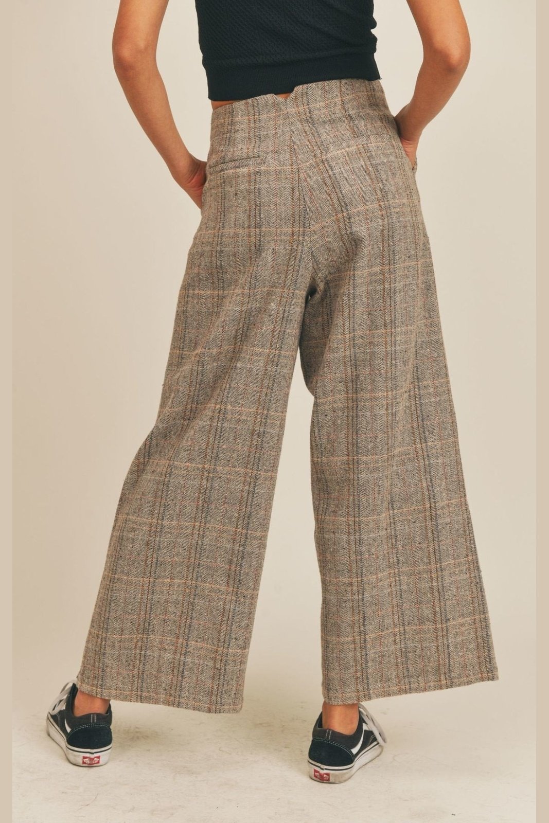 SAGE THE LABEL League of Her Own Herringbone Wide Pants *Final Sale*