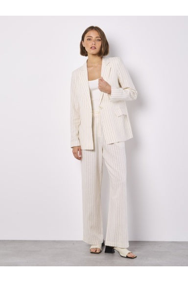 APRICOT PINSTRIPE LINEN BLAZER 938366