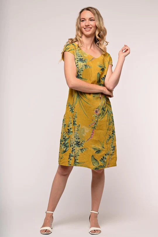 LINEN LUV French Linen Dress/Pockets TP1284 *FINAL SALE*