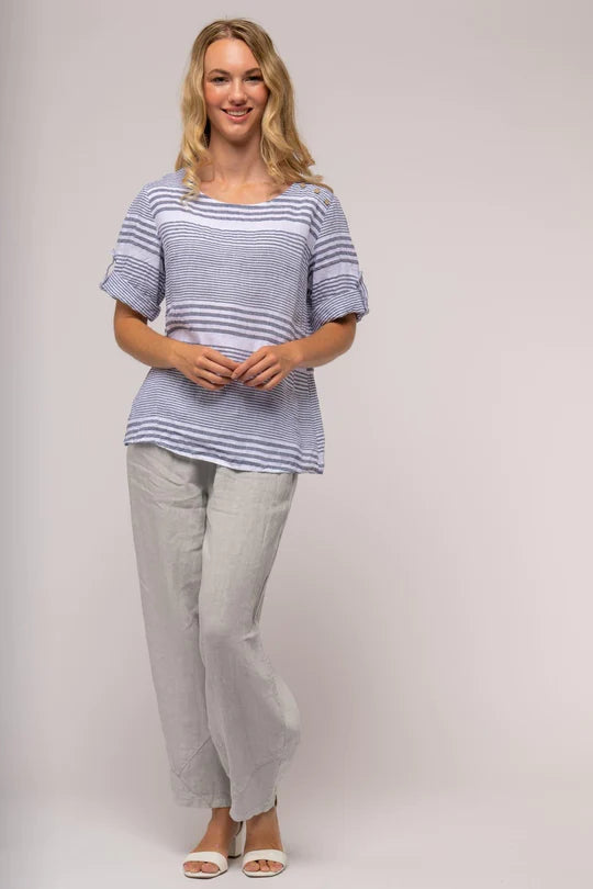 LINEN LUV French Linen Top TP1290*FINAL SALE*