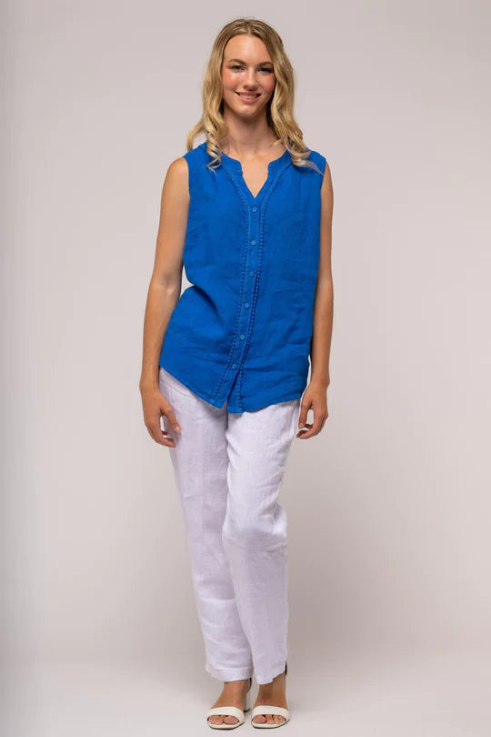 LINEN LUV French Linen Top TP1291 *Final Sale*