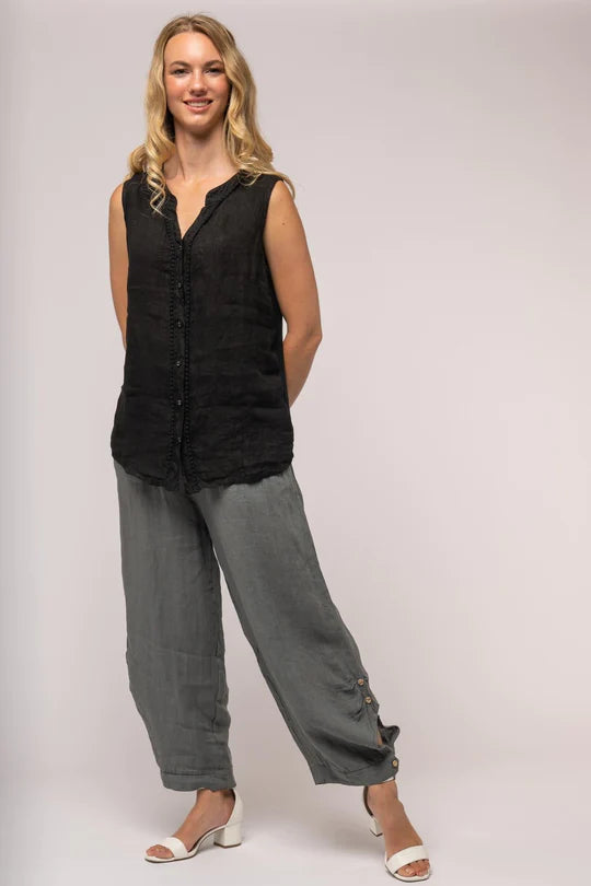 LINEN LUV French Linen Top TP1291 *Final Sale*