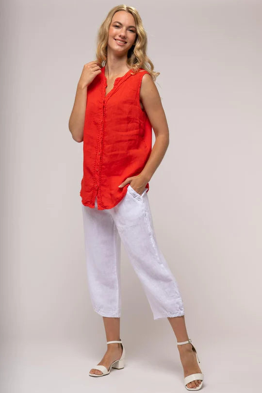 LINEN LUV French Linen Top TP1291 *Final Sale*