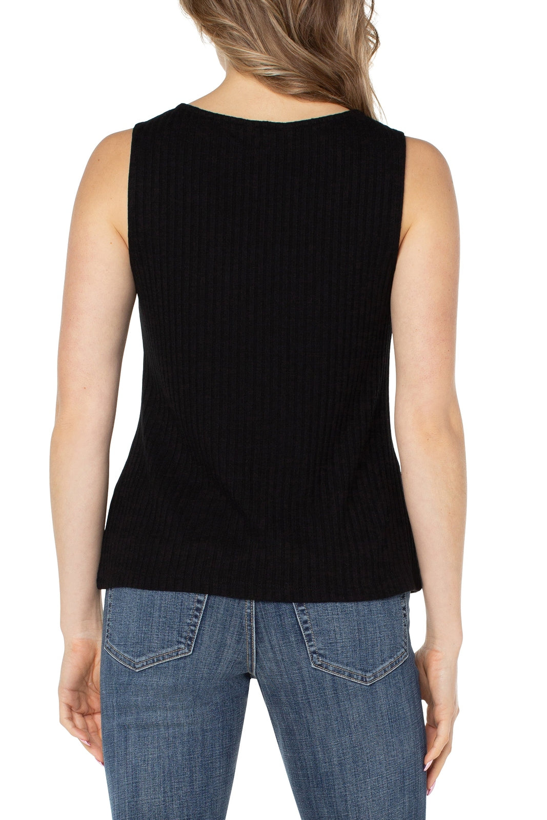 LIVERPOOL Sleeveless Boat Neck Knit Top LM8J05PK7
