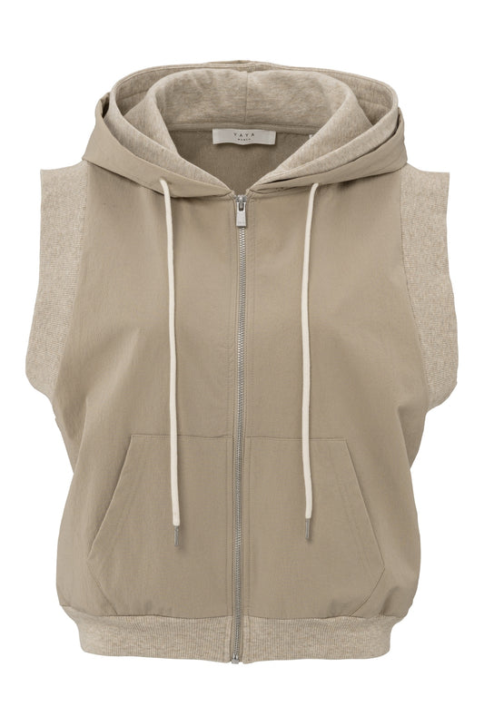 YAYA Sleeveless Sweatshirt with Hood 01019099