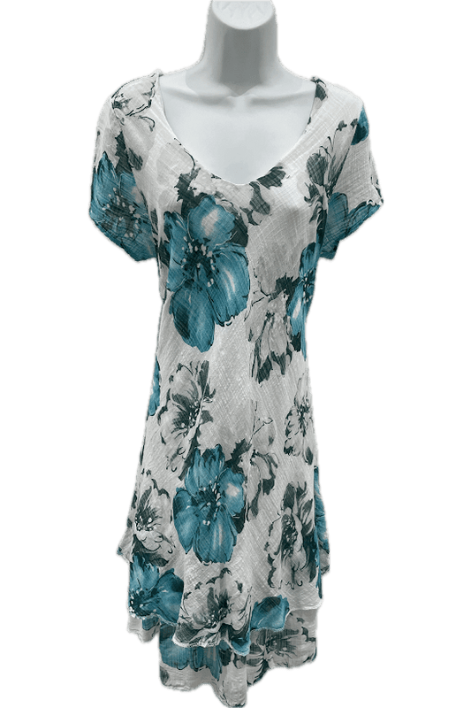 ME & GEE  Floral Tank Dress/Tiers 9295 *FINAL SALE*