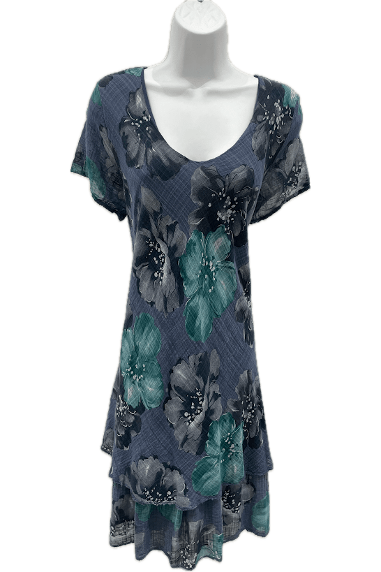 ME & GEE  Floral Tank Dress/Tiers 9295 *FINAL SALE*