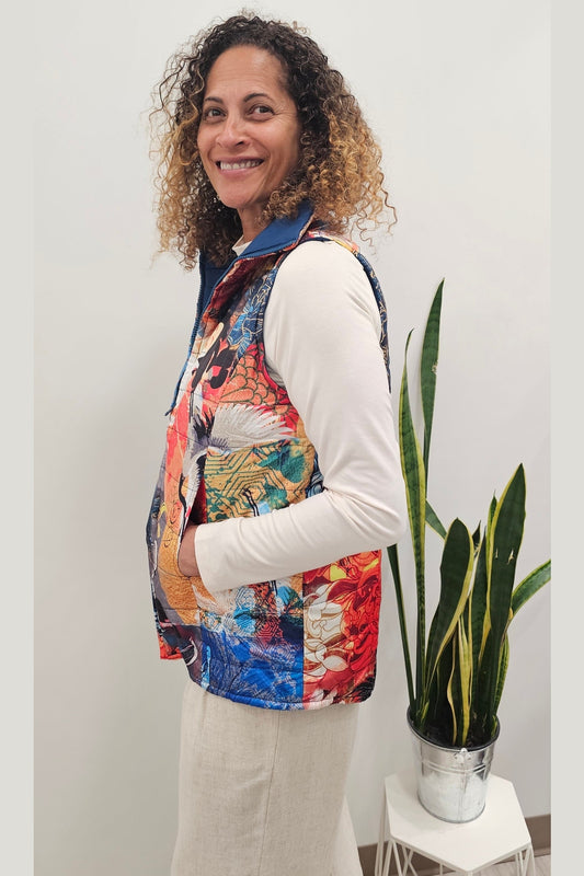 ORIENTIQUE Reversible Puffer Vest 3244 *FINAL SALE*