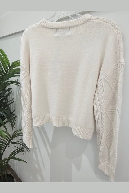 ETERNELLE Cable Knit Sweater L/S 25258