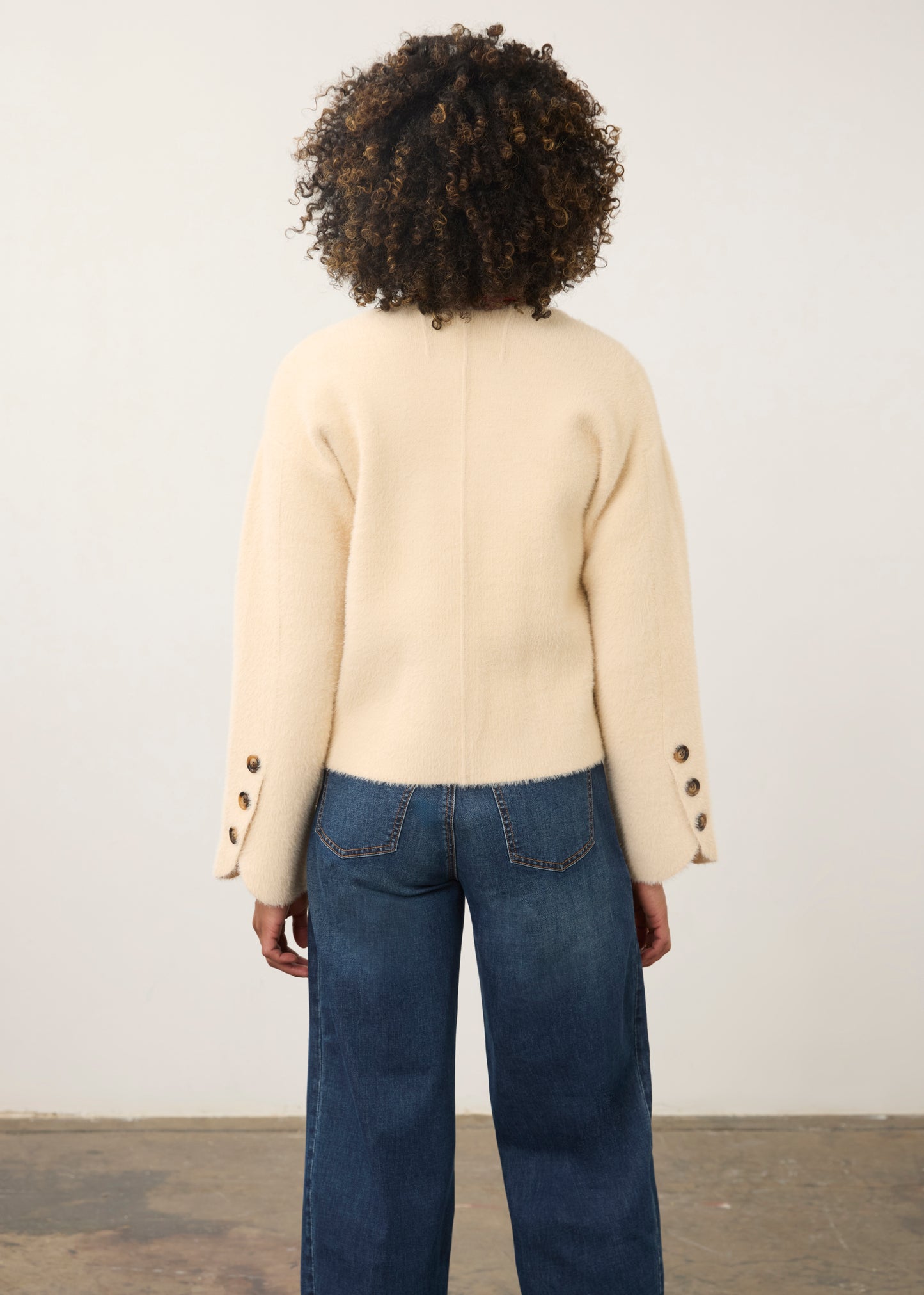 FDJ Collarless Knit Jacket 10047431