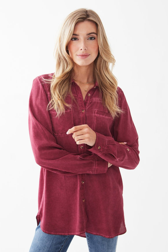 FDJ 1053156 L/S Roll Tab, Cold Pigment Dyed Shirt