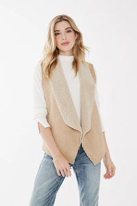 FDJ Bonded Faux Suede/Sherpa Vest 1164758