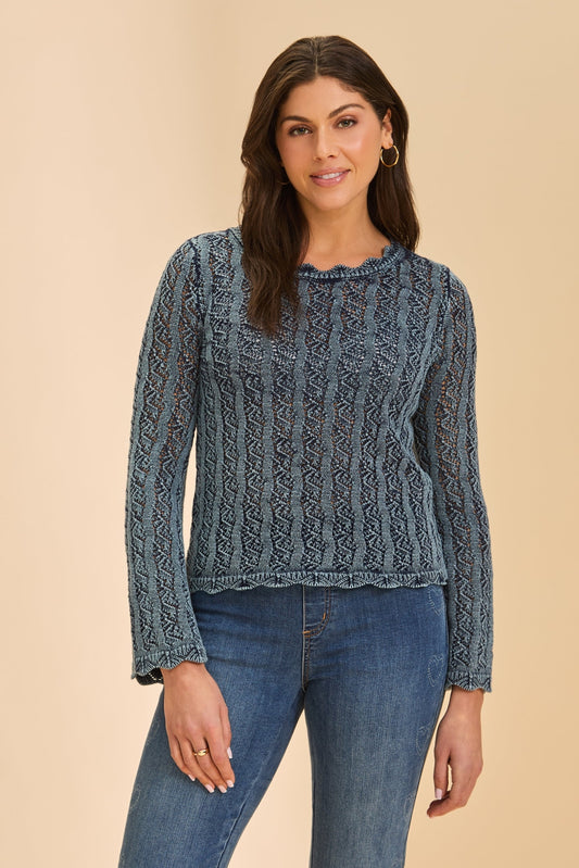 FDJ Long Sleeve Garment Dye Sweater 1467314