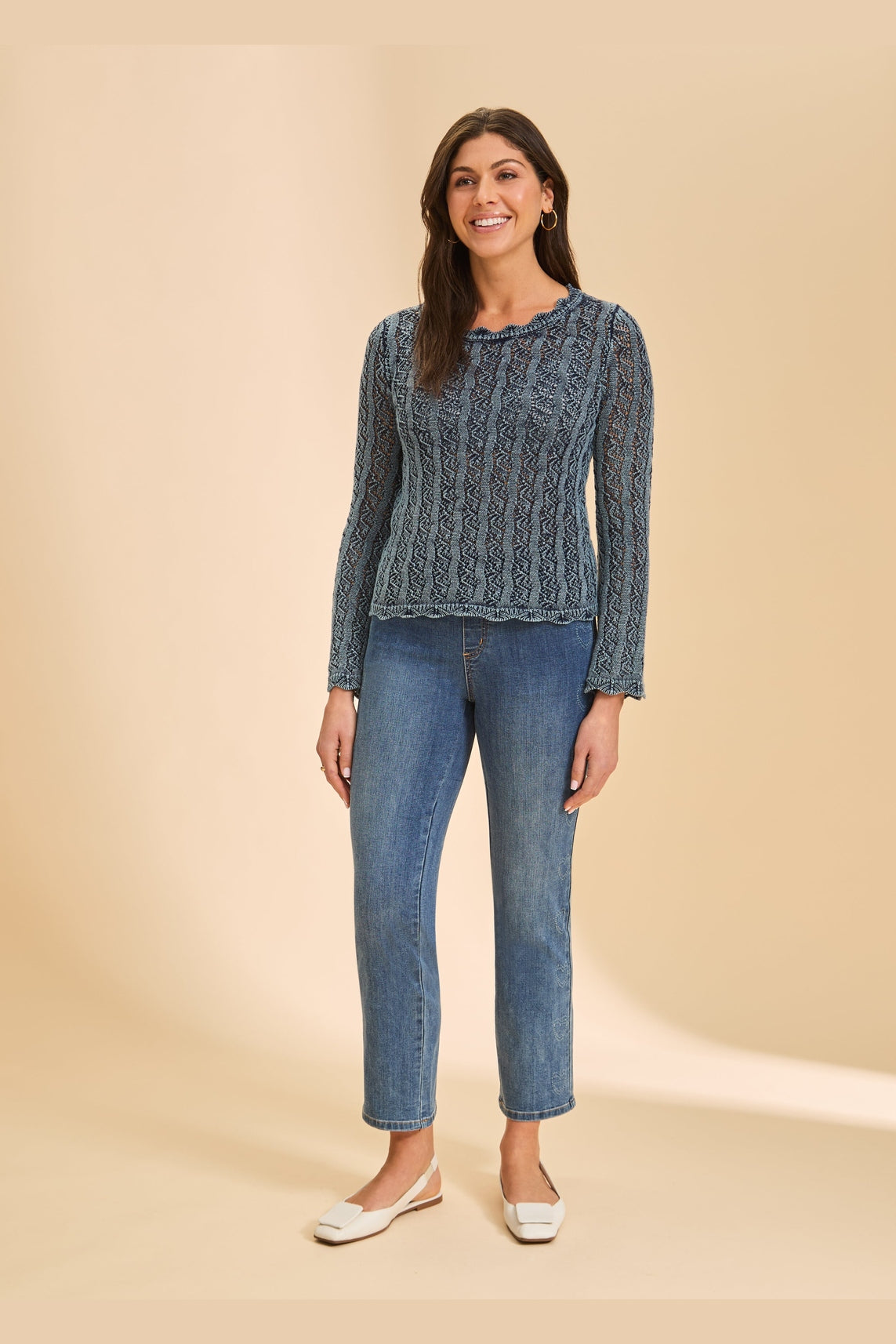 FDJ Long Sleeve Garment Dye Sweater 1467314