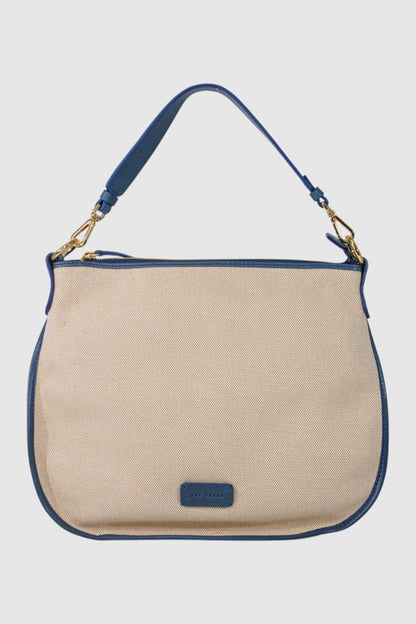 THE TREND Antoniolo Canvas & Leather Shoulder Bag 5284894