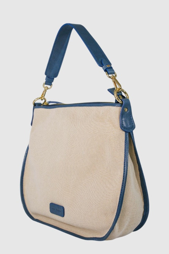 THE TREND Antoniolo Canvas & Leather Shoulder Bag 5284894