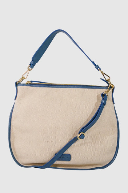 THE TREND Antoniolo Canvas & Leather Shoulder Bag 5284894