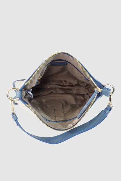 THE TREND Antoniolo Canvas & Leather Shoulder Bag 5284894