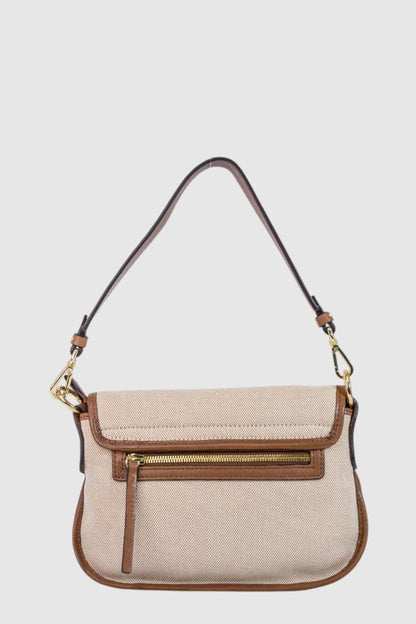 THE TREND Accornero Canvas & Leather Shoulder Bag 5284895