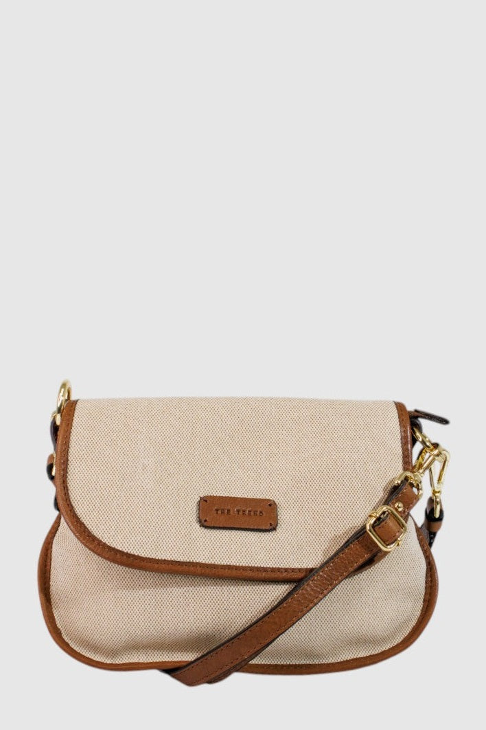 THE TREND Accornero Canvas & Leather Shoulder Bag 5284895