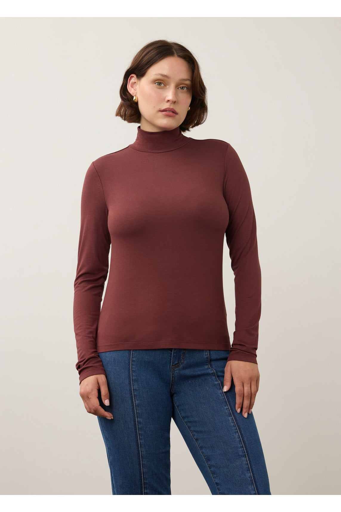 FDJ L/S Mock Neck Top 3056756