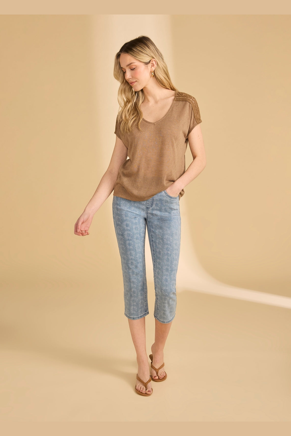 FDJ Dolman Sleeve Crochet Top 3141451