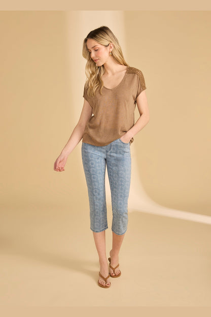 FDJ Dolman Sleeve Crochet Top 3141451