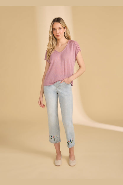 FDJ Dolman Sleeve Crochet Top 3141451