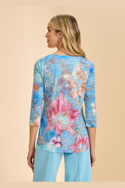 FDJ ¾ Sleeve Scoop Neck Top 3206844