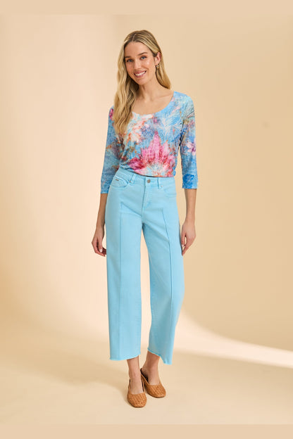 FDJ ¾ Sleeve Scoop Neck Top 3206844