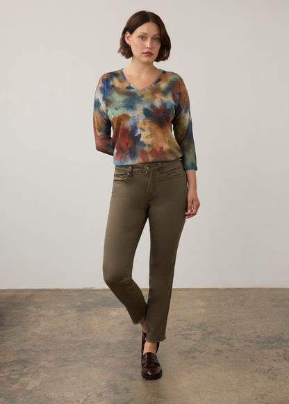 FDJ Drop Shoulder V-neck Top 3556451