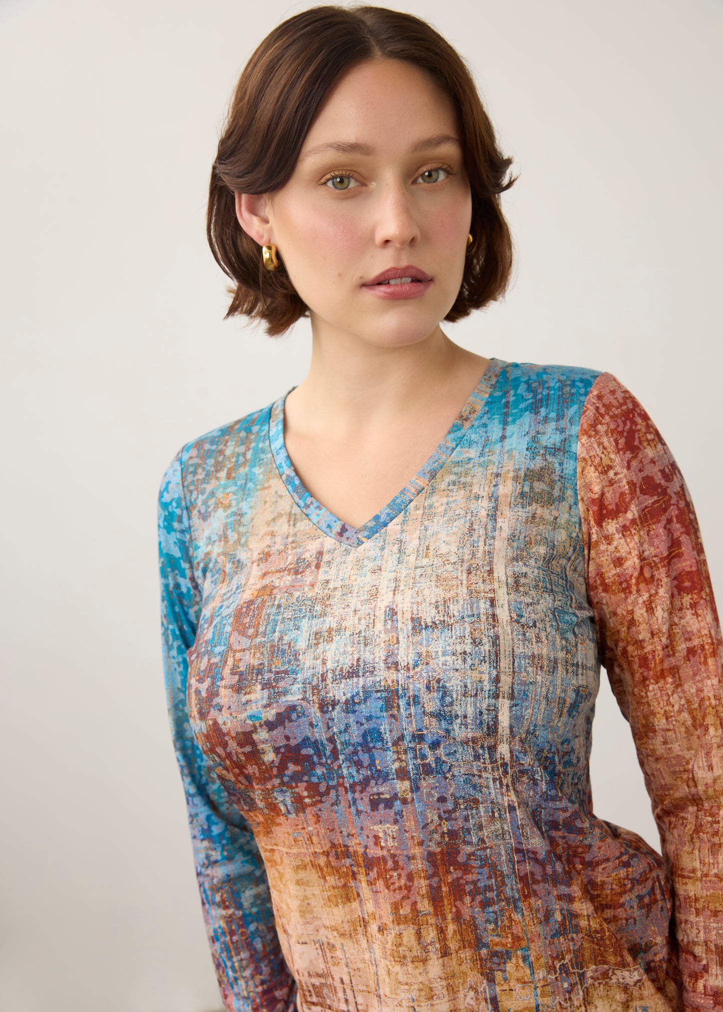 FDJ Long Sleeve V Neck Top 3599844