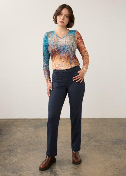 FDJ Long Sleeve V Neck Top 3599844