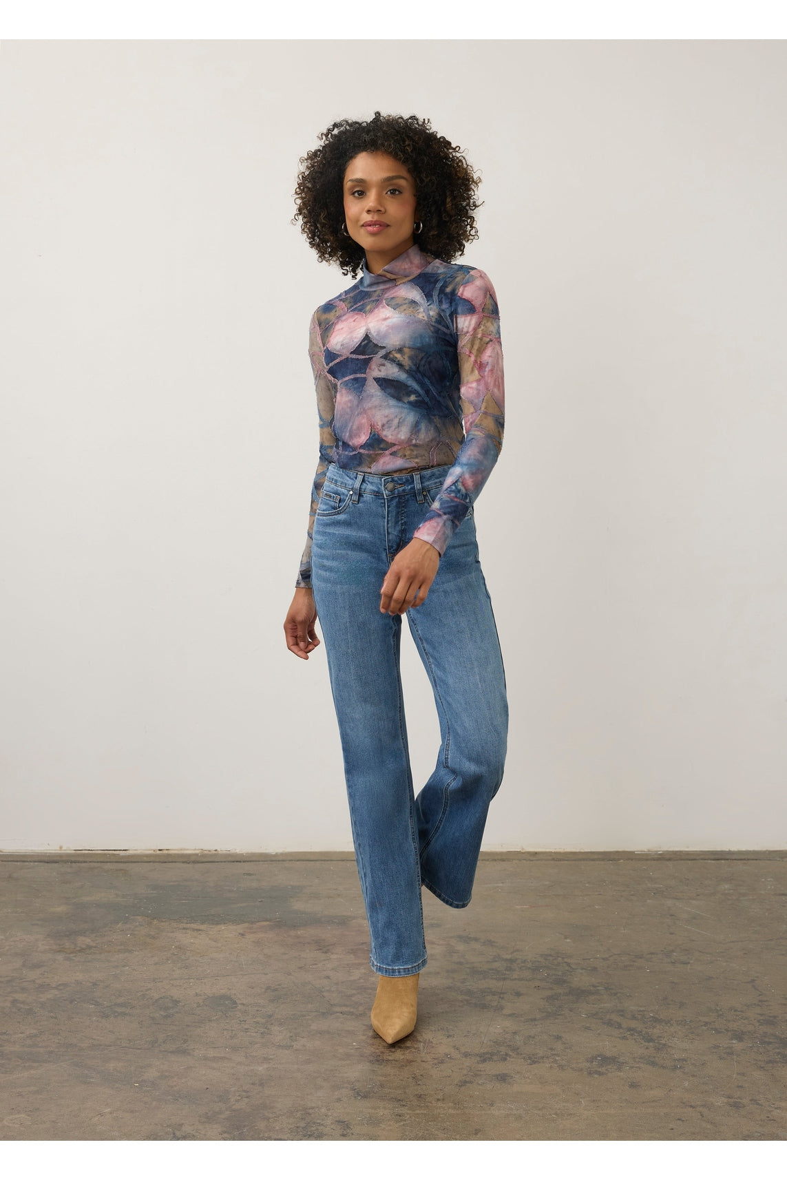 FDJ Long Sleeve Mock Neck Top 3642126