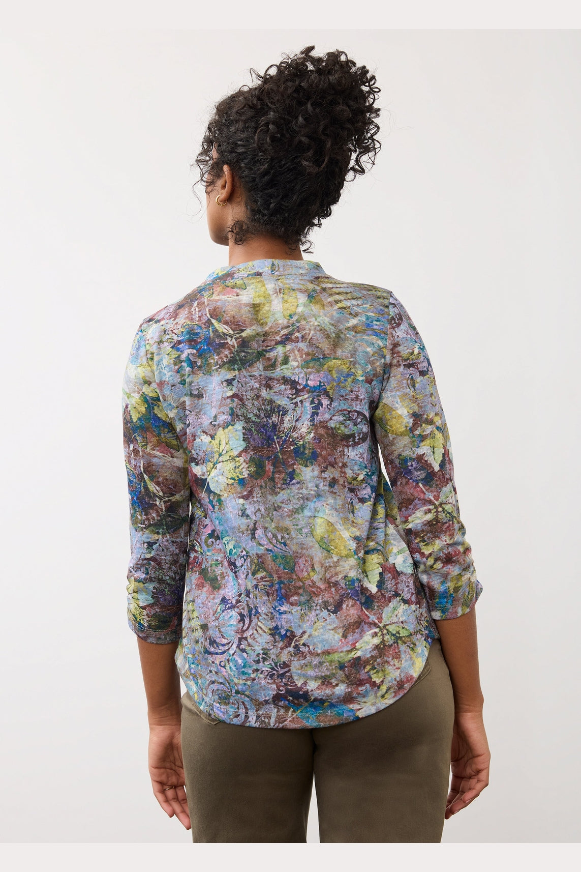 FDJ 3/4 Sleeve V-neck Top 3740451