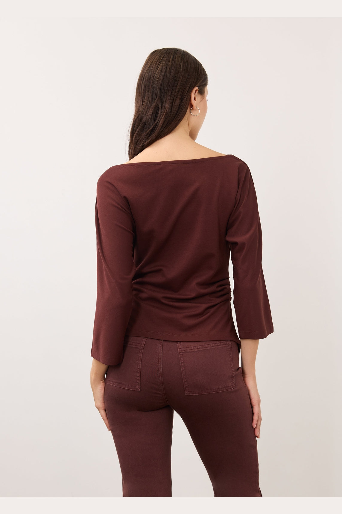 FDJ 3/4 Sleeve Cowl Boatneck Top 3810164