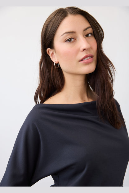 FDJ 3/4 Sleeve Cowl Boatneck Top 3810164