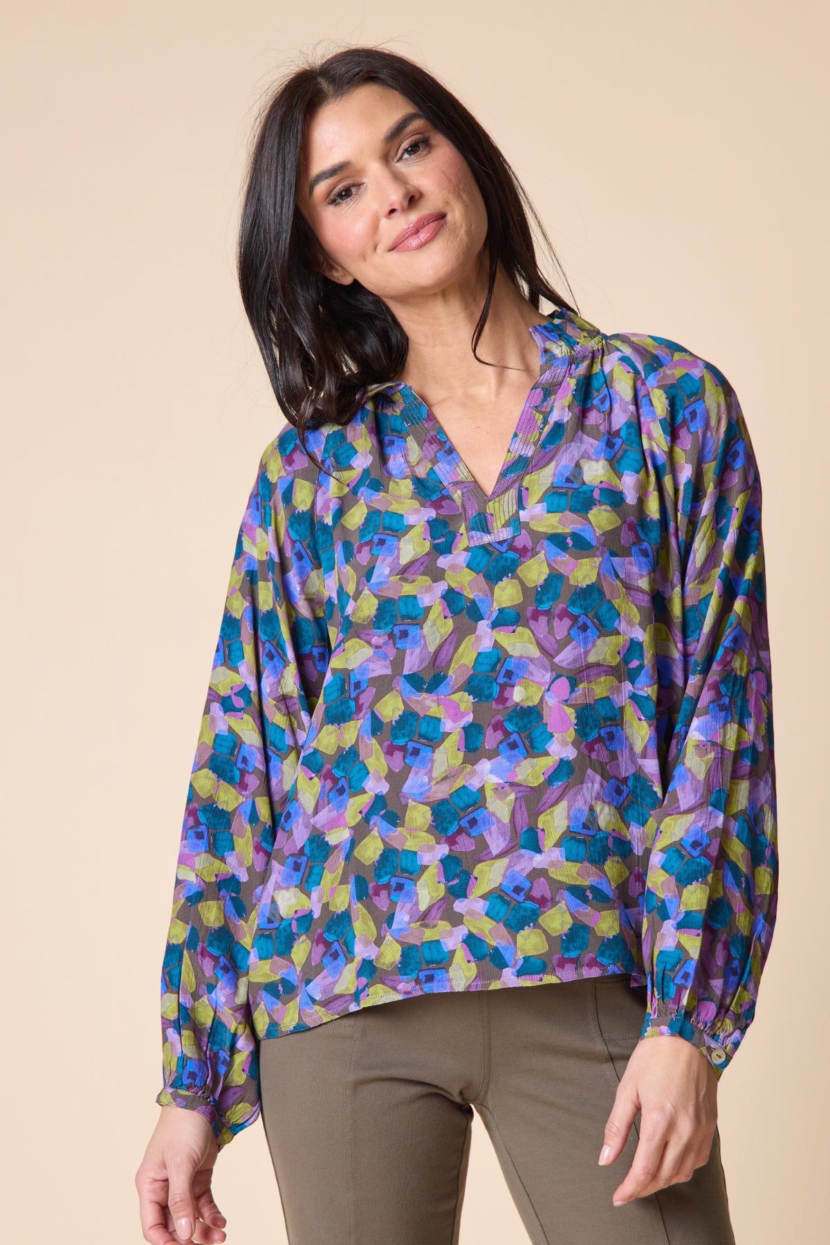 HABITAT Ruched Collar Shirt H39325