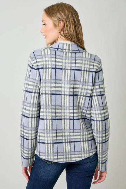 MYSTREE Check Patterned Sweater Jacket 60843