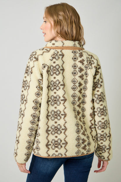 MYSTREE Printed Fleece Jacket 61258