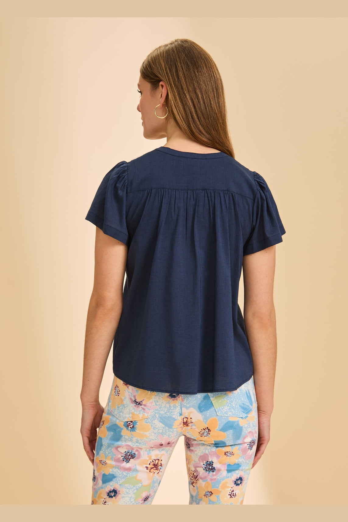 FDJ Flutter Sleeve V-Neck Blouse 7044348