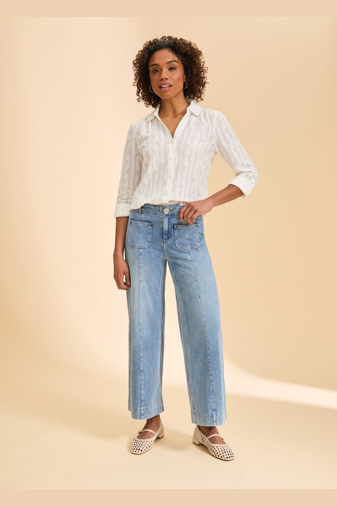 FDJ Long Sleeve Split Neck Shirt 7112174