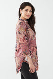 FDJ Printed Long Sleeve Tunic Blouse 7116906