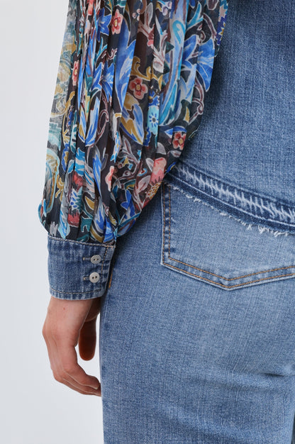 FDJ Pleated Sleeve Chambray Shirt 7211853