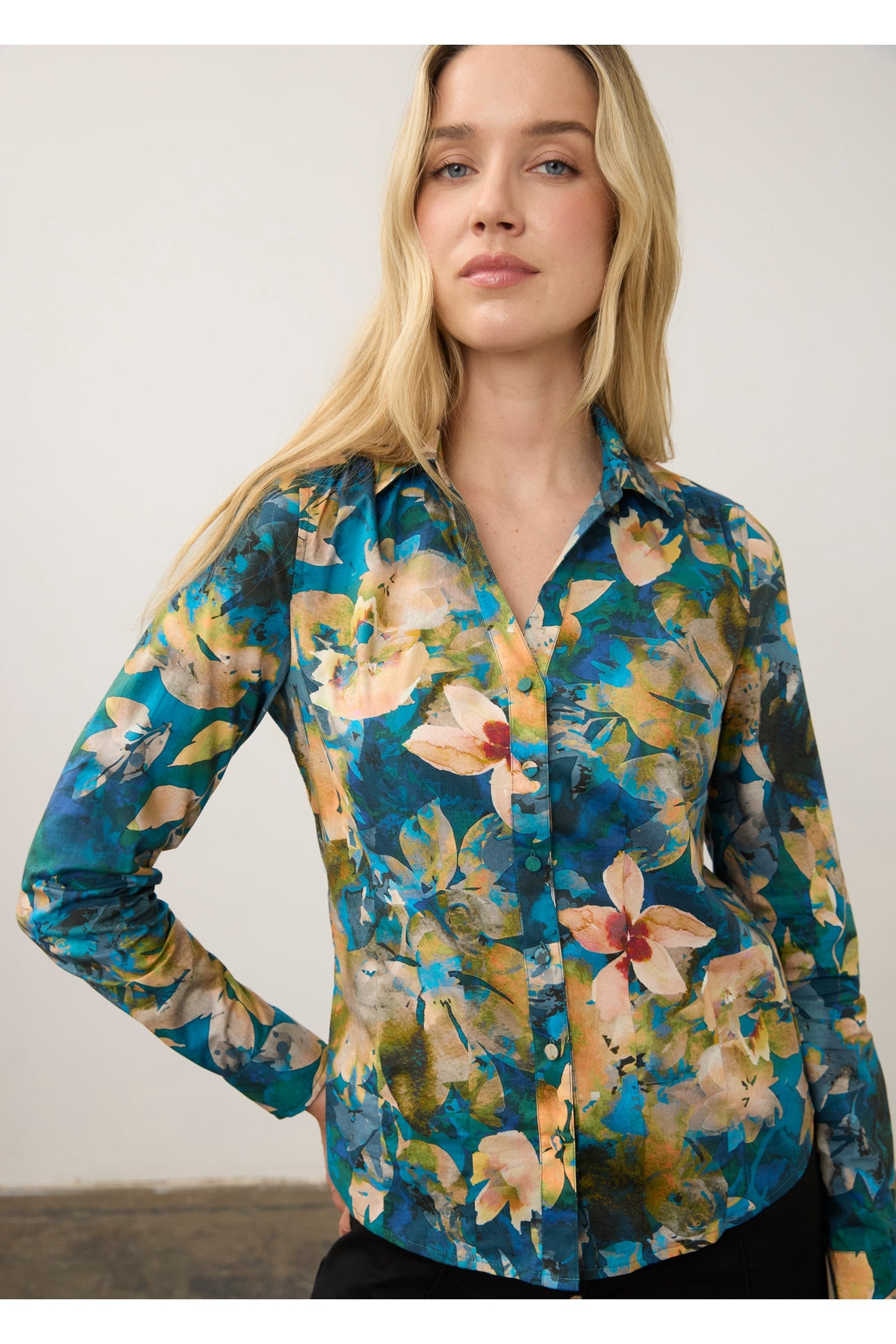 FDJ Long Sleeve Split Neck Shirt 7902623