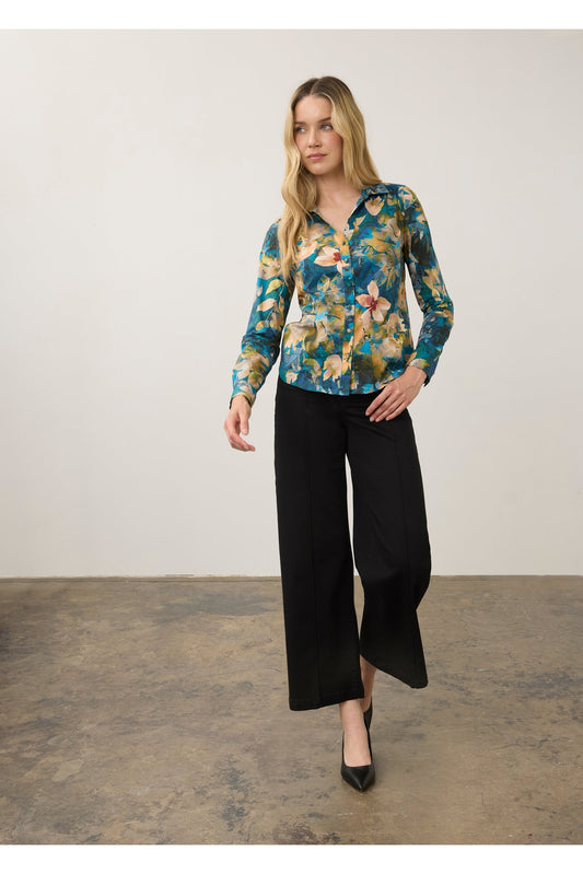FDJ Long Sleeve Split Neck Shirt 7902623