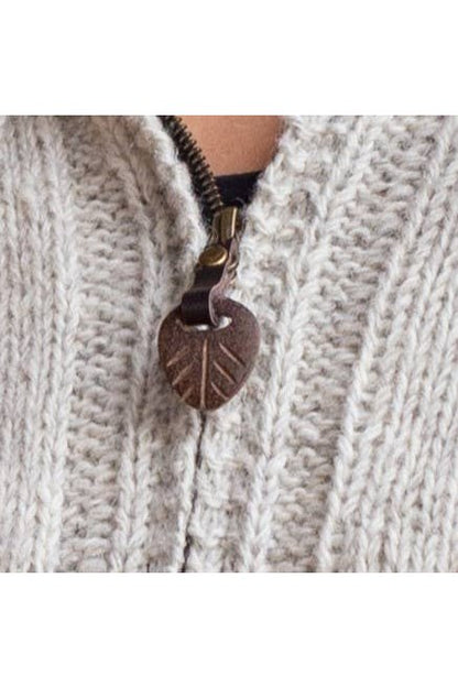 Lost Horizons Canada -  Shannon Full Zip Cable Knit Hooded Sweater