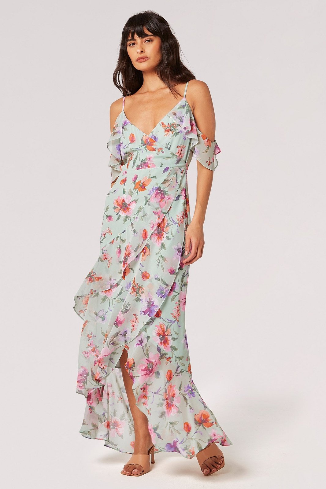 APRICOT Watercolour Floral Dress 822405