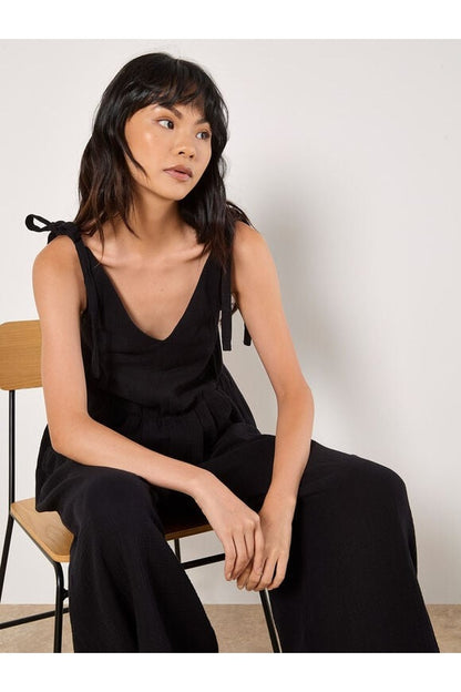 APRICOT Tetra Shoulder Tie Jumpsuit