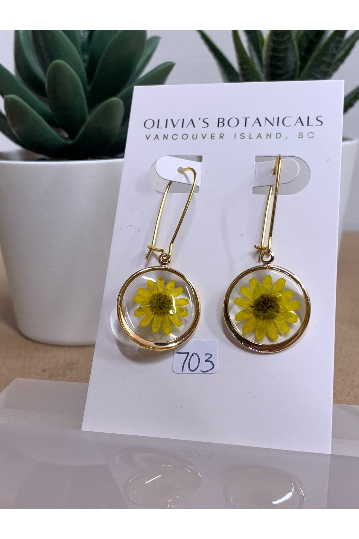 OLIVIA'S BOTANICALS Large Dangle Earrings - Round